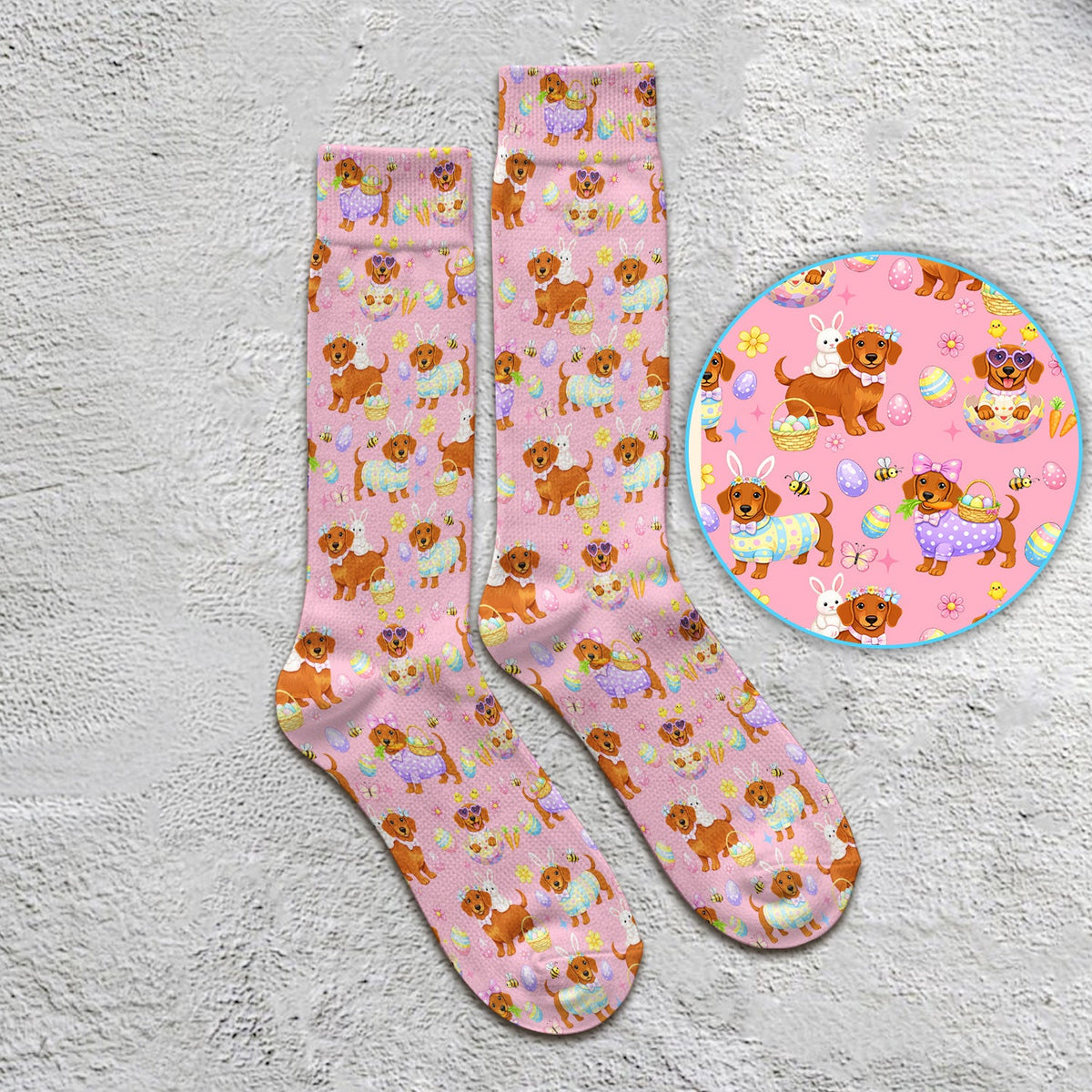 Easter Dachshund Nurse Socks