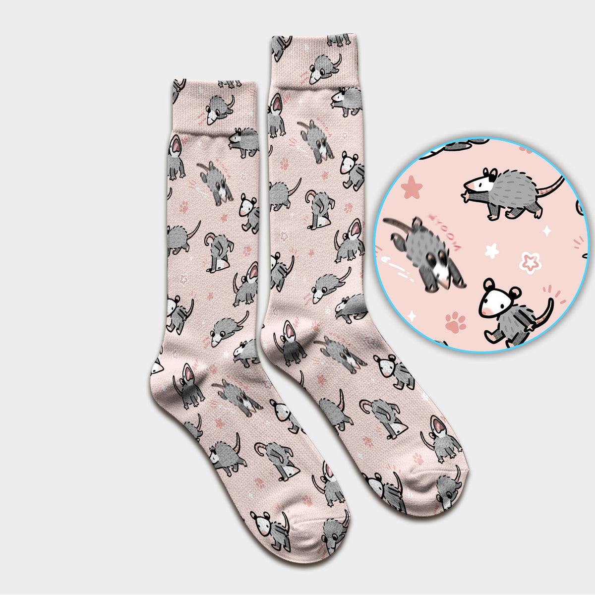 Cartoon Opossum Nurse Socks