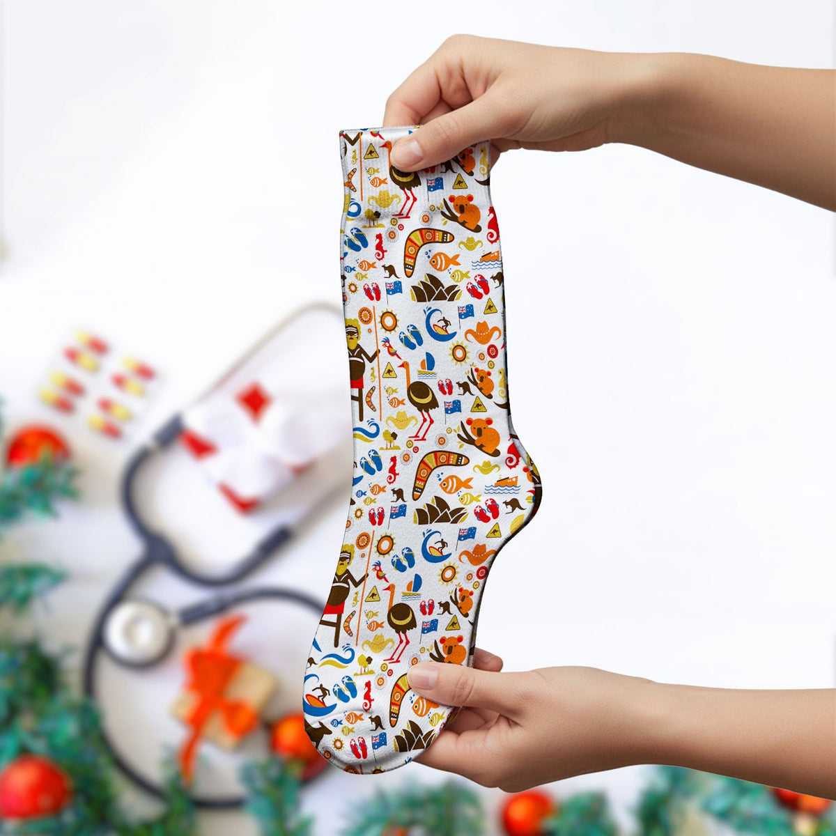 Indigenous Inspired Icon Nurse Socks