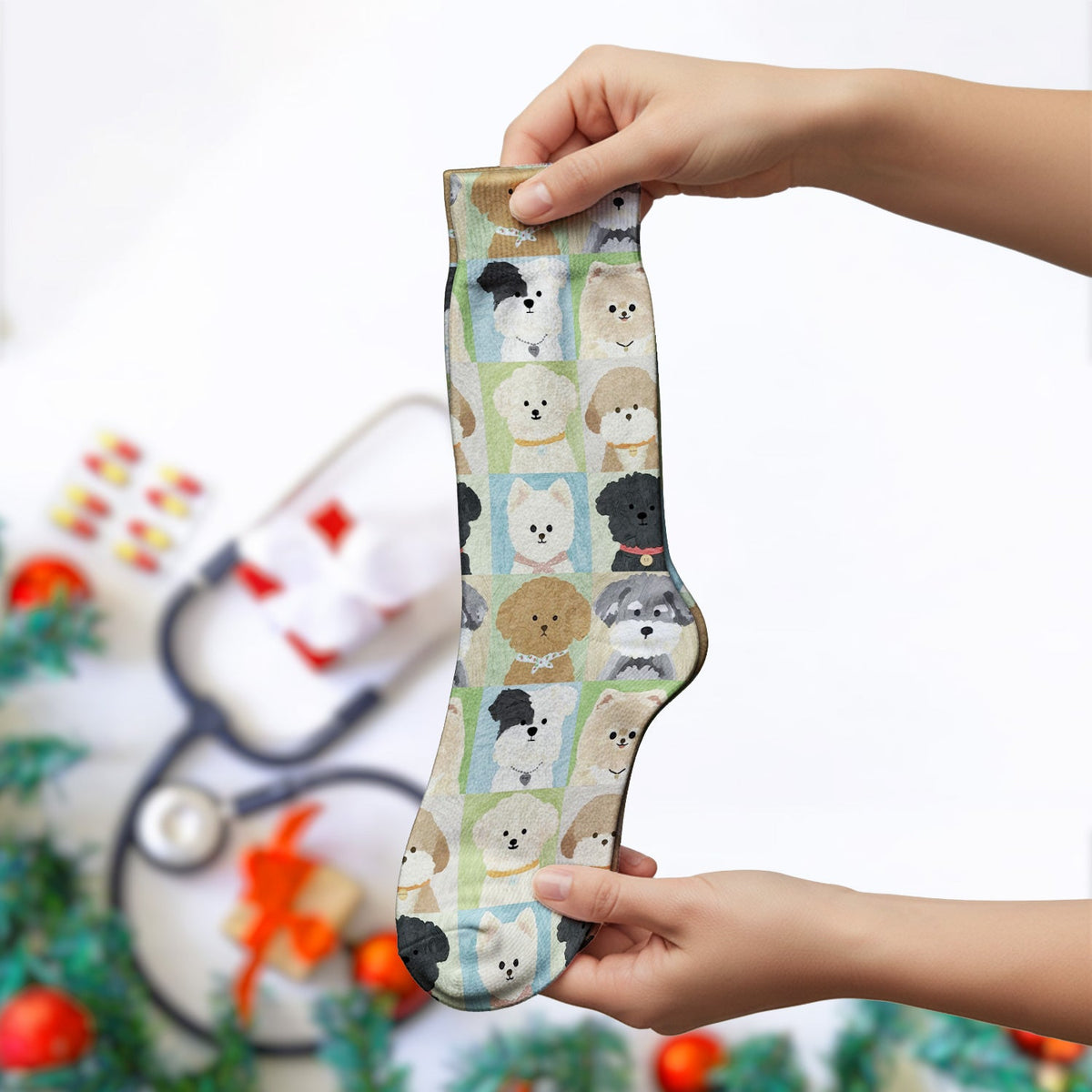 Adorable Different Dog Breeds Nurse Socks