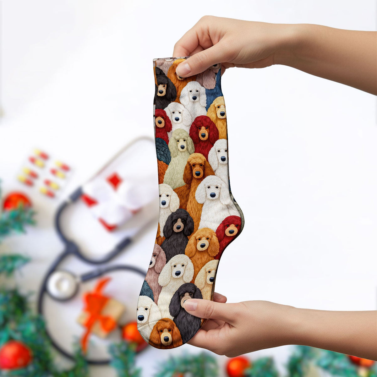 Poodle Dog Nurse Socks