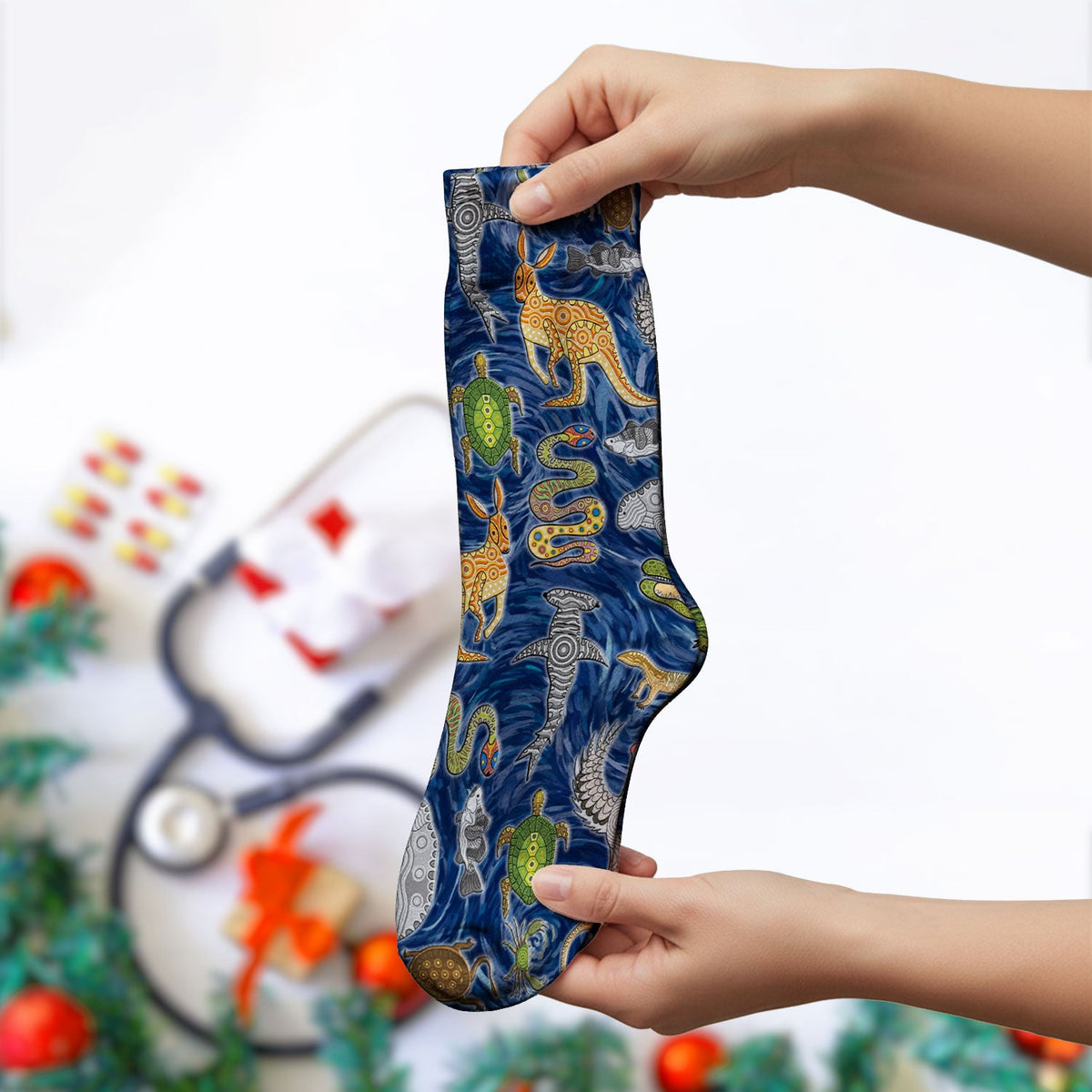 Crocodile Turtle Snake Nurse Socks