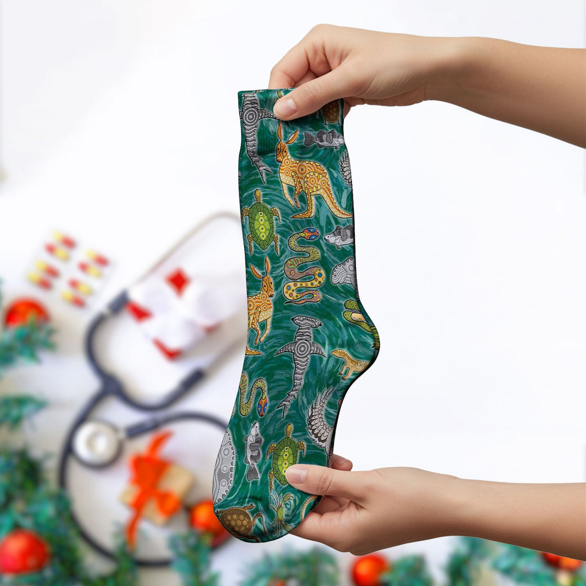 Crocodile Turtle Snake Nurse Socks