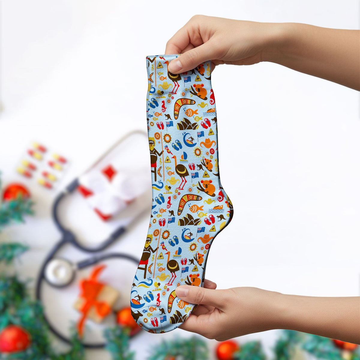 Indigenous Inspired Icon Nurse Socks