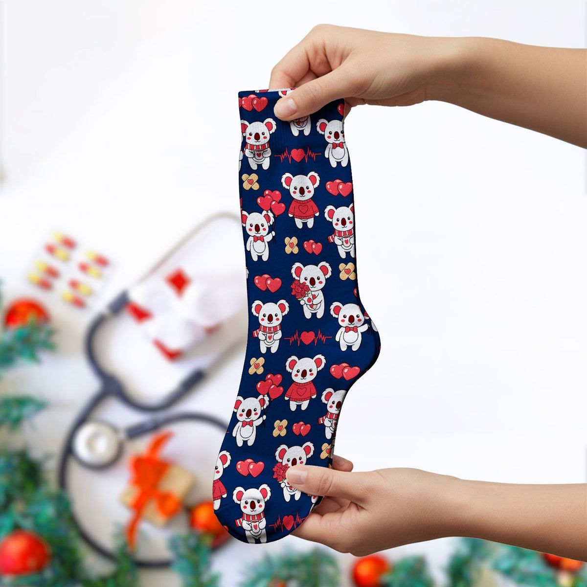 Sweet Koala Socks - Valentines Day Gift For Nurse