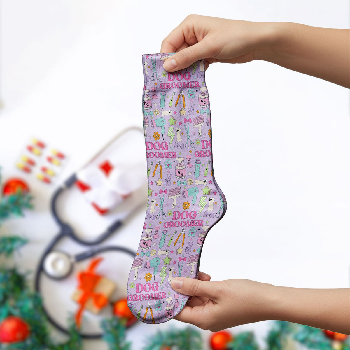 Dog Groomer Tools Nurse Socks