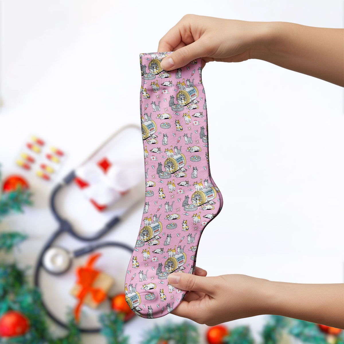 Cat Serotonin Booster Nurse Socks