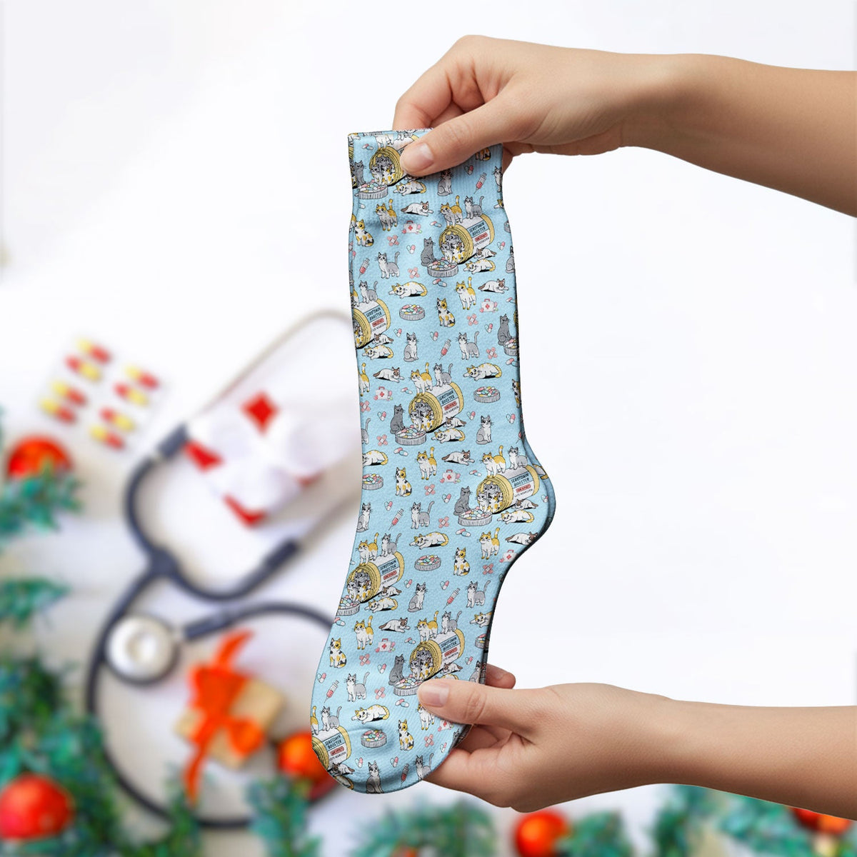 Cat Serotonin Booster Nurse Socks