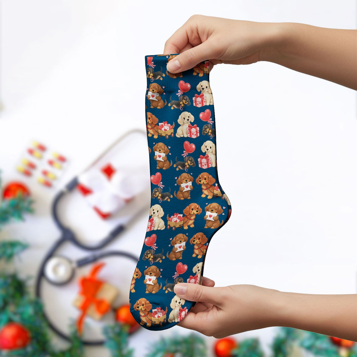 Wiener Dog Nurse Socks