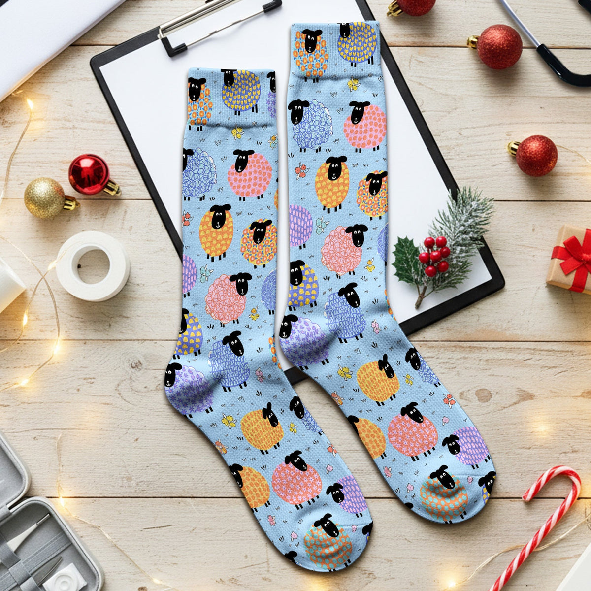 Colorful Sheep Nurse Socks