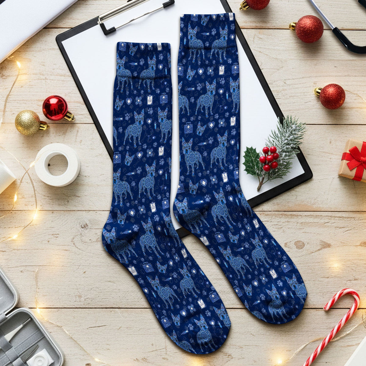 Blue Heeler Australian Cattle Dog Nurse Socks