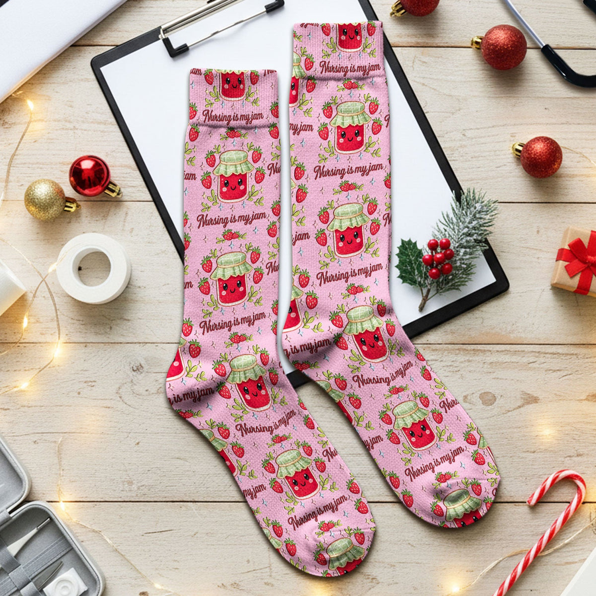 Strawberry Jam Nurse Socks