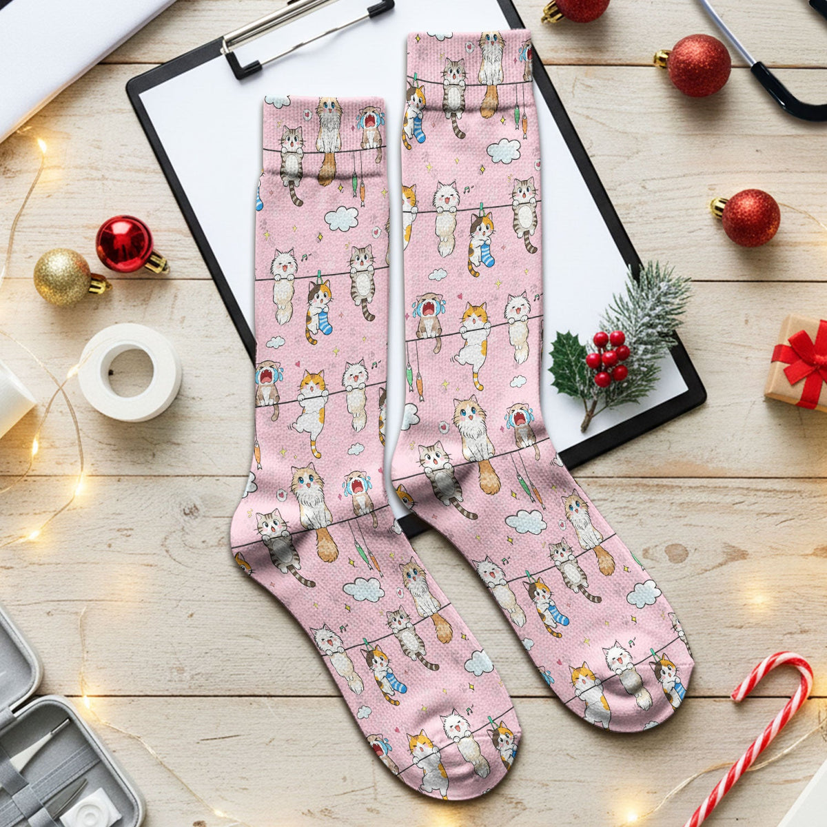 Cats With Cute Expressions Nurse Socks