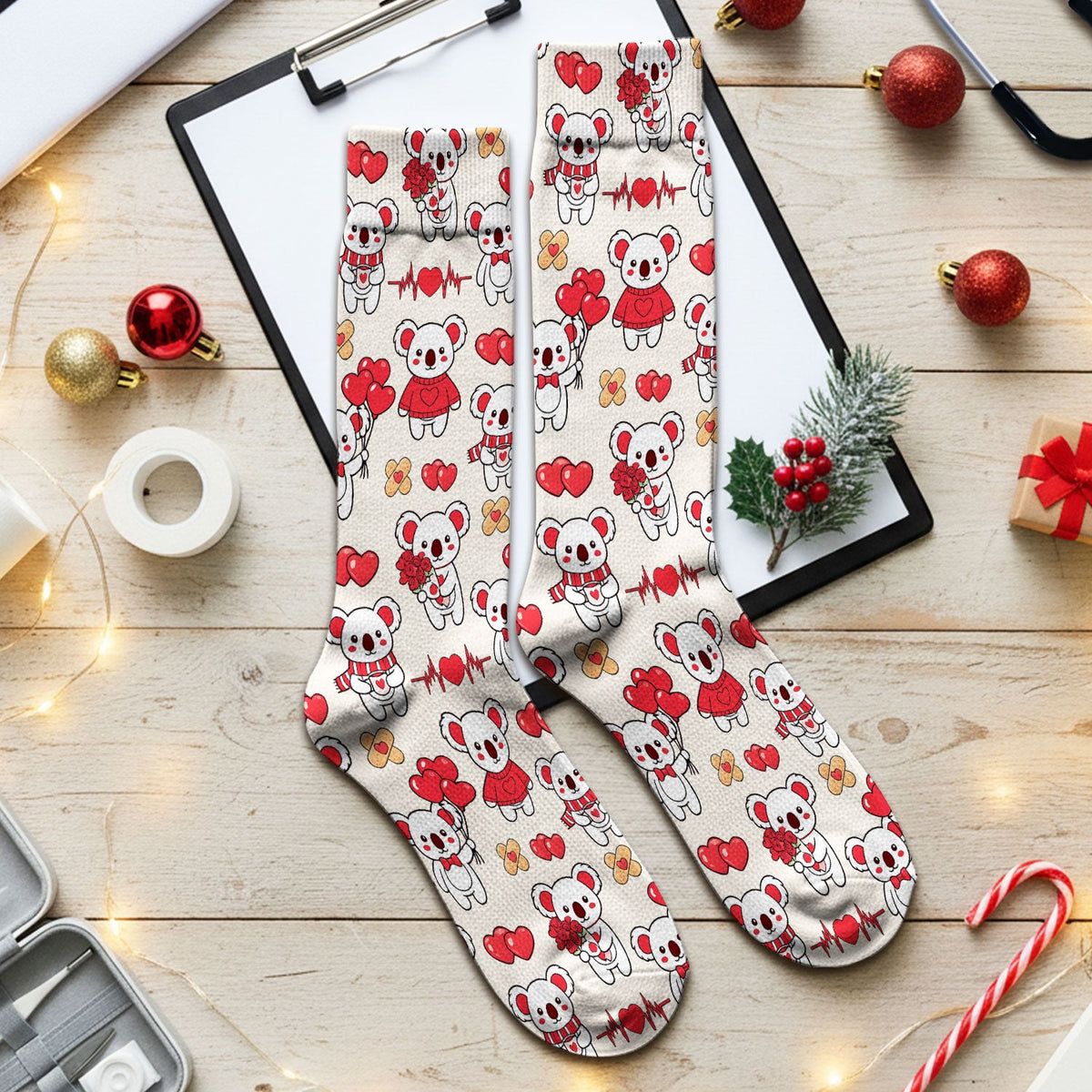 Sweet Koala Socks - Valentines Day Gift For Nurse