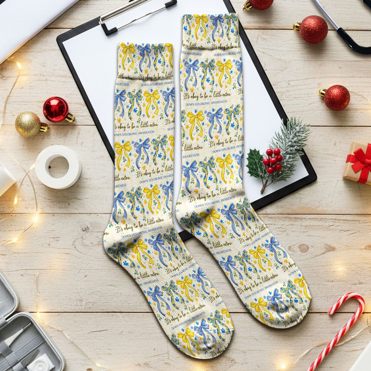 Down Syndrome Awareness Ribbon Nurse Socks