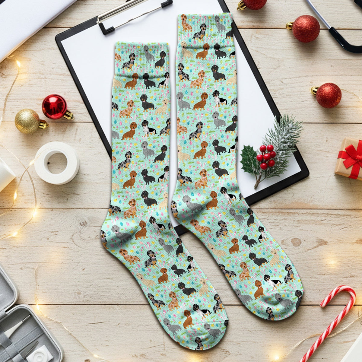 Dachshund Dog Nurse Socks - Easter Gift