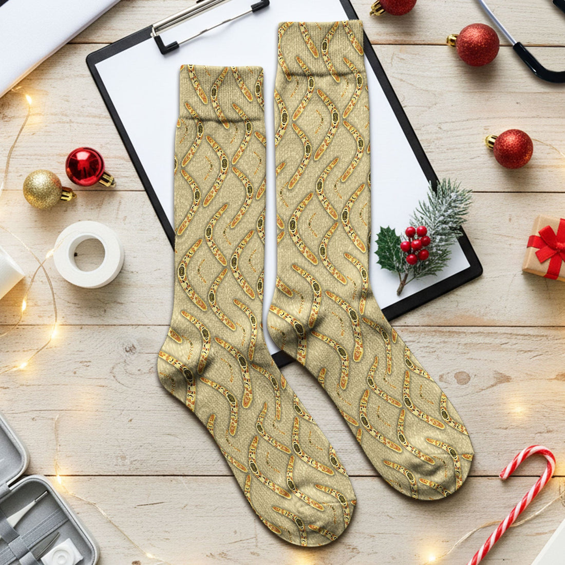 Aboriginal Boomerang Nurse Socks