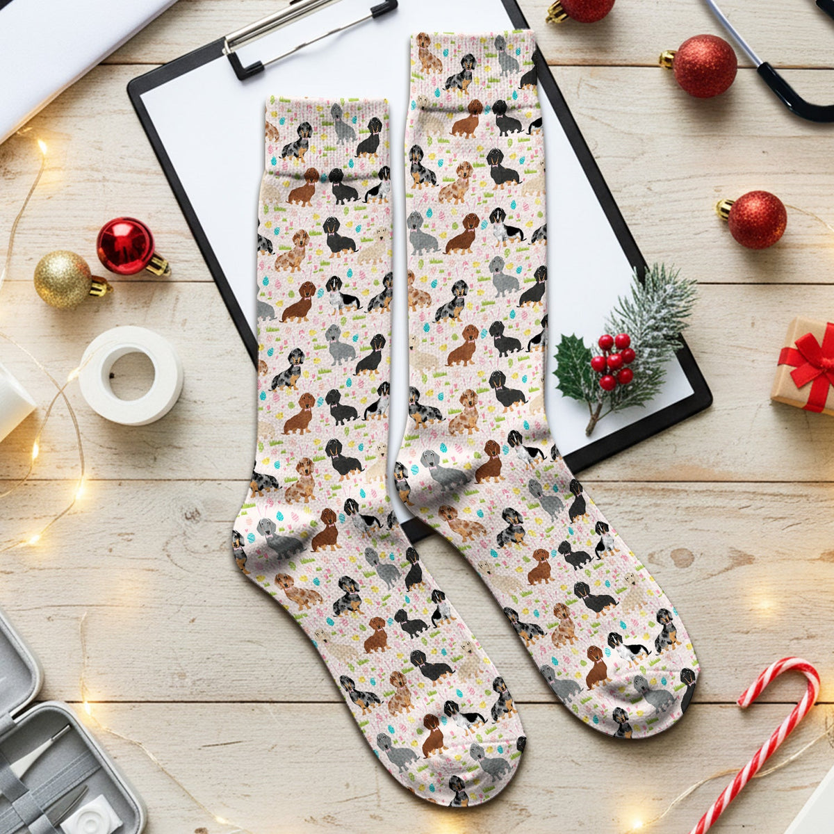 Dachshund Dog Nurse Socks - Easter Gift