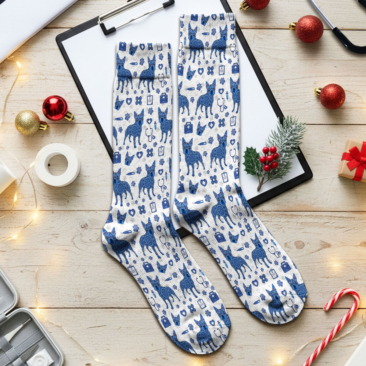 Blue Heeler Australian Cattle Dog Nurse Socks