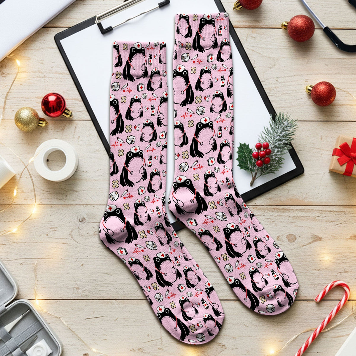 Frog Medical Nurse Socks