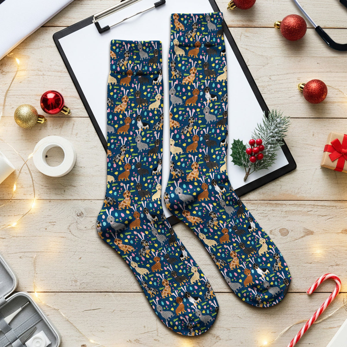 Dachshund Dog Nurse Socks - Easter Gift