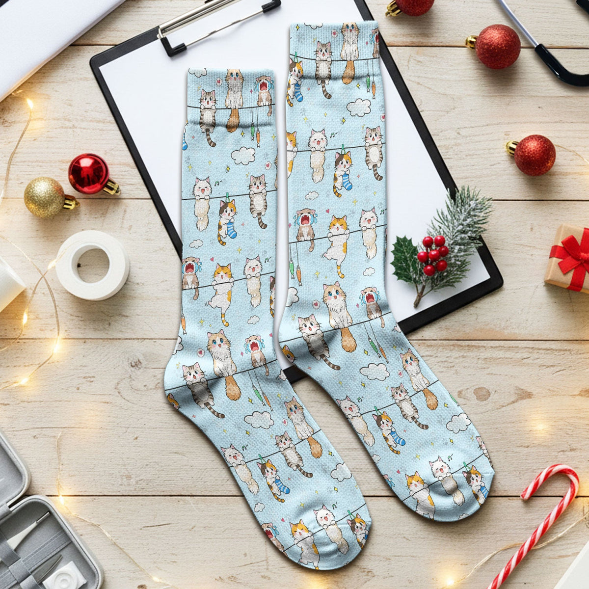 Cats With Cute Expressions Nurse Socks