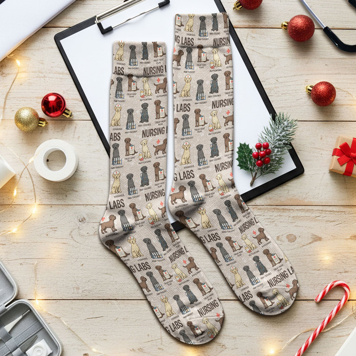 Lab Dog Nurse Socks