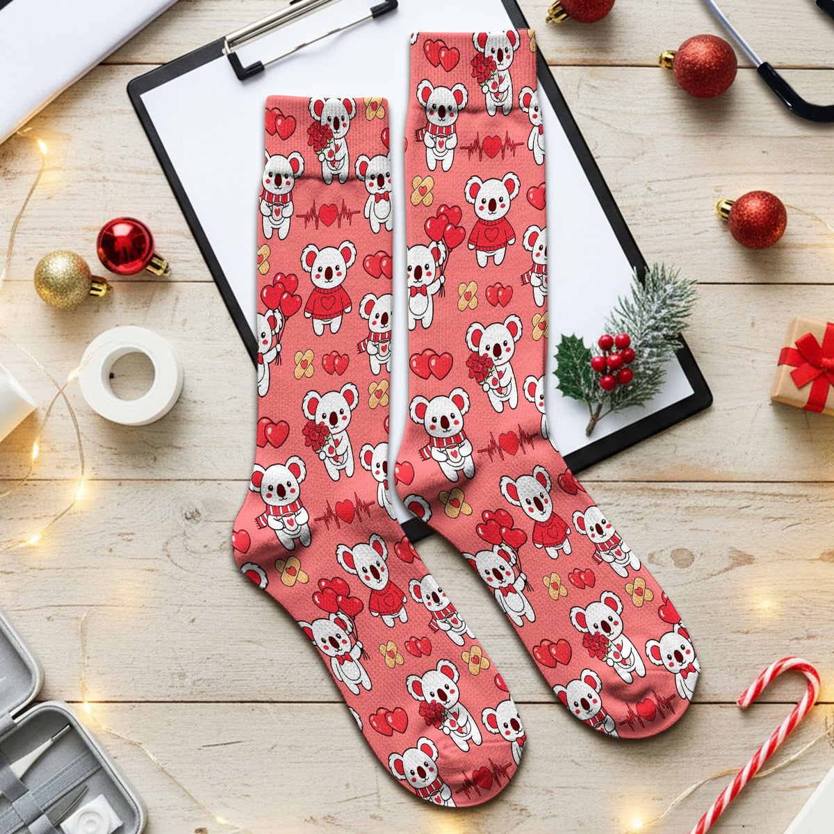 Sweet Koala Socks - Valentines Day Gift For Nurse