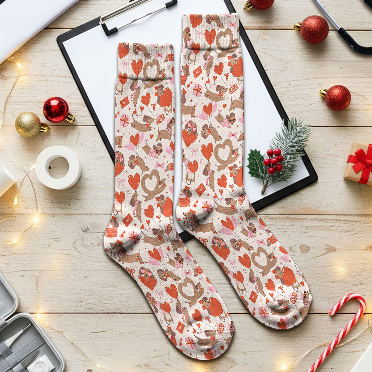 Dachshund Nurse Socks - Valentines Day Gift