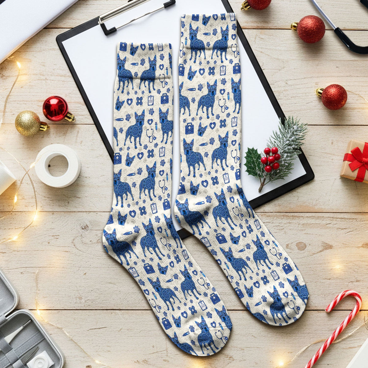 Blue Heeler Australian Cattle Dog Nurse Socks