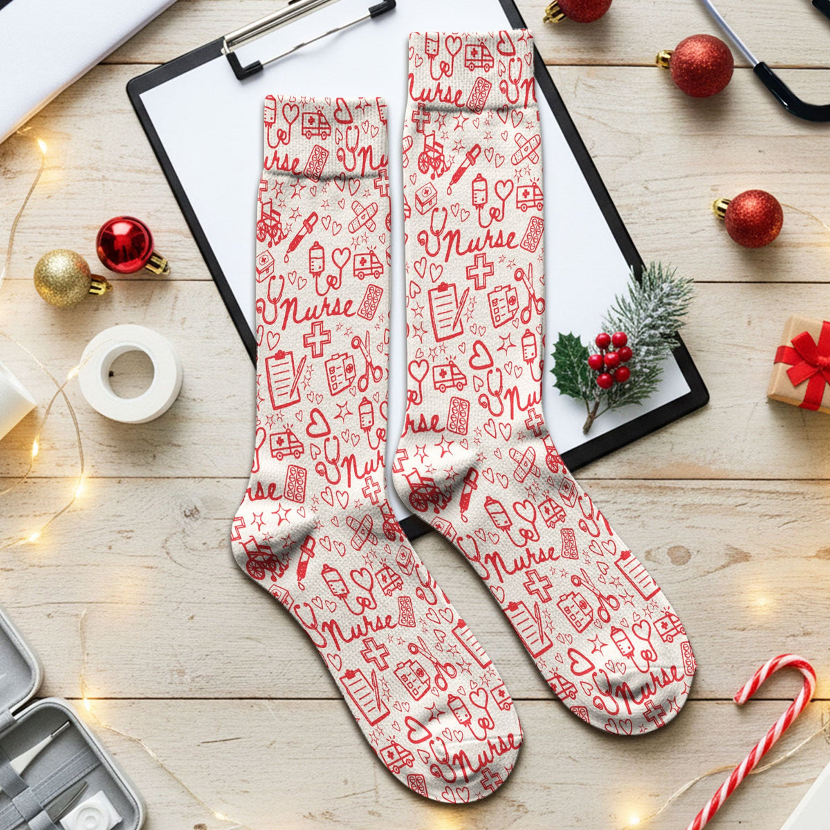 Heart Medical Nurse Socks