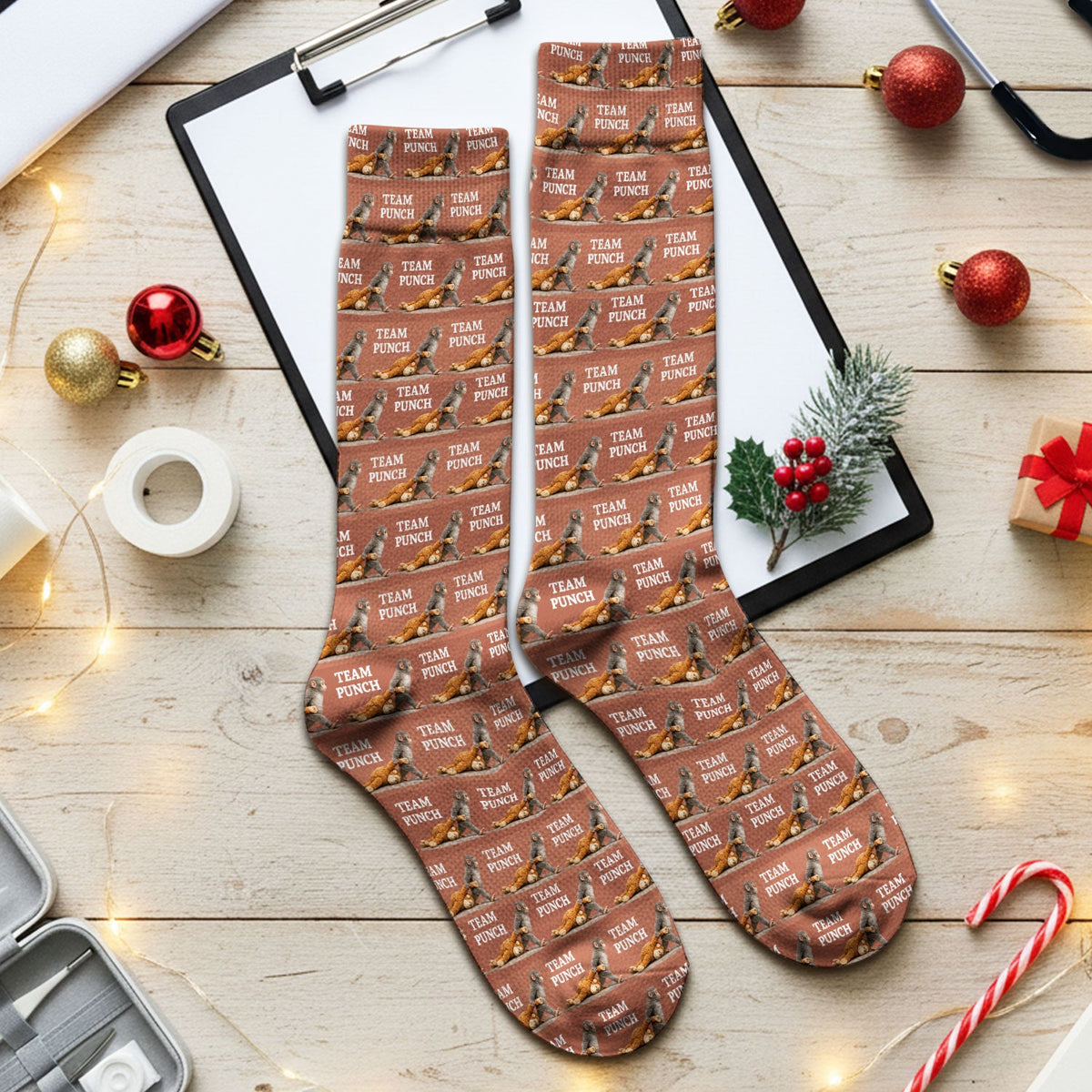 Team Punch Playful Monkey Nurse Socks