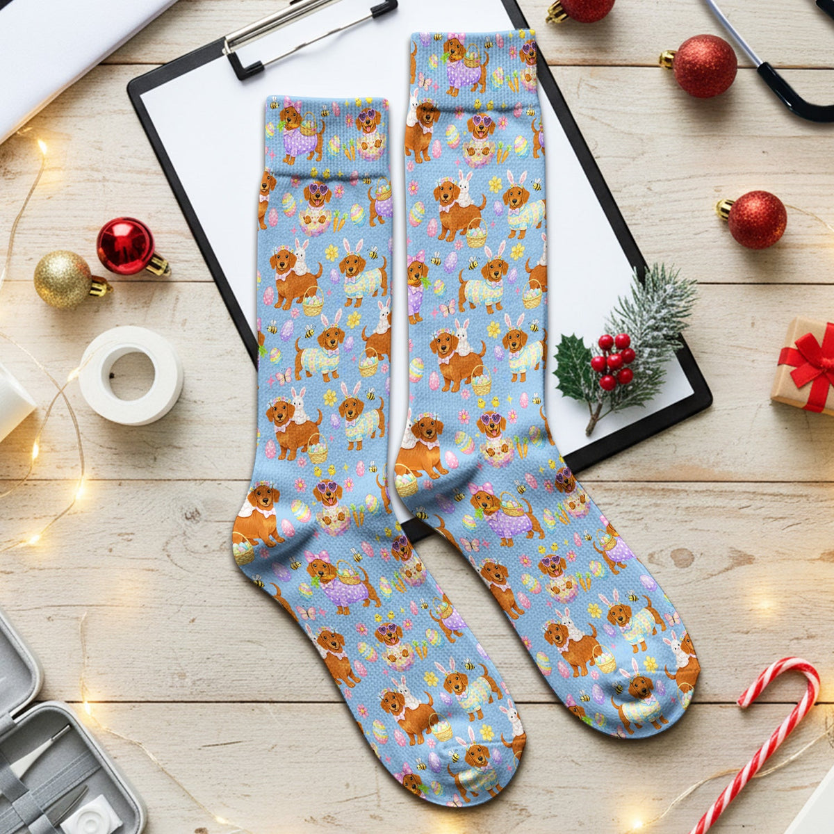 Easter Dachshund Nurse Socks