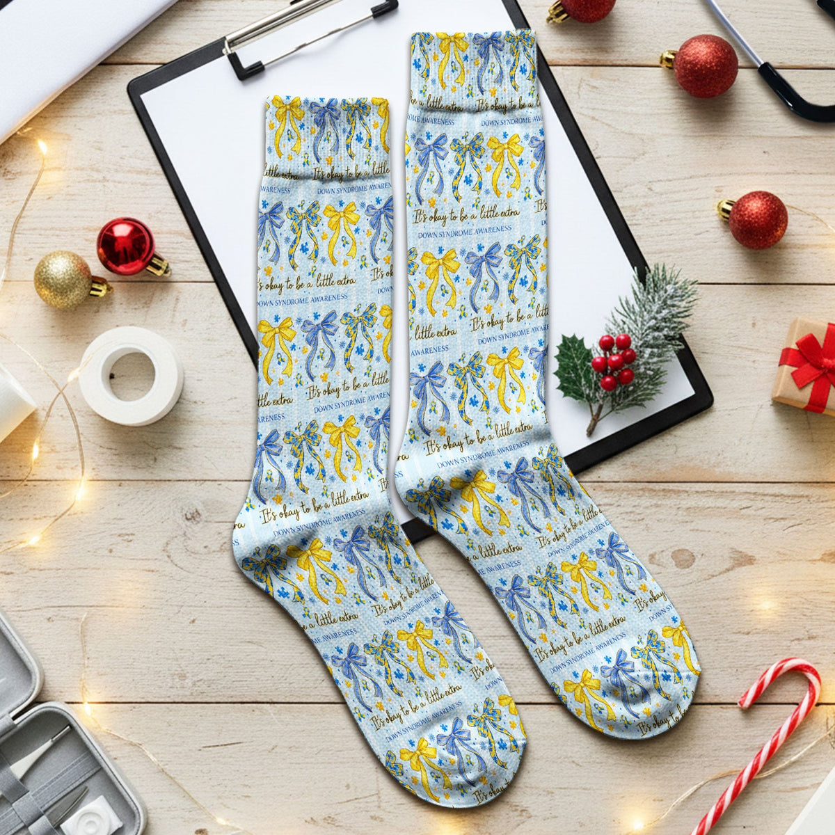 Down Syndrome Awareness Ribbon Nurse Socks