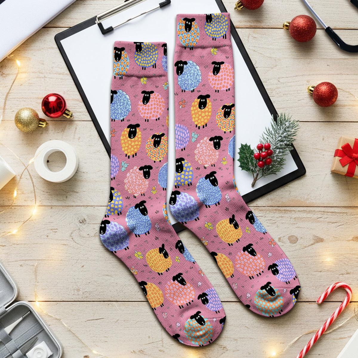 Colorful Sheep Nurse Socks