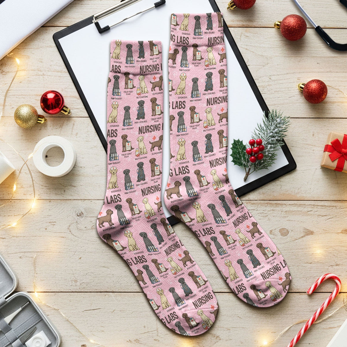 Lab Dog Nurse Socks
