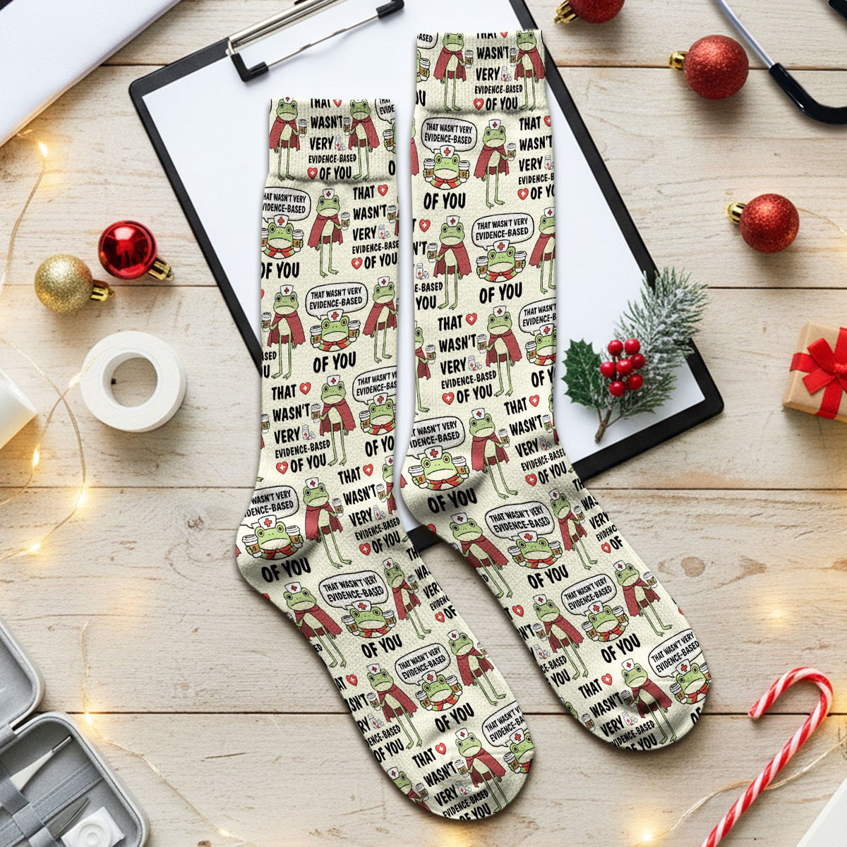 Frog Quote Nurse Socks