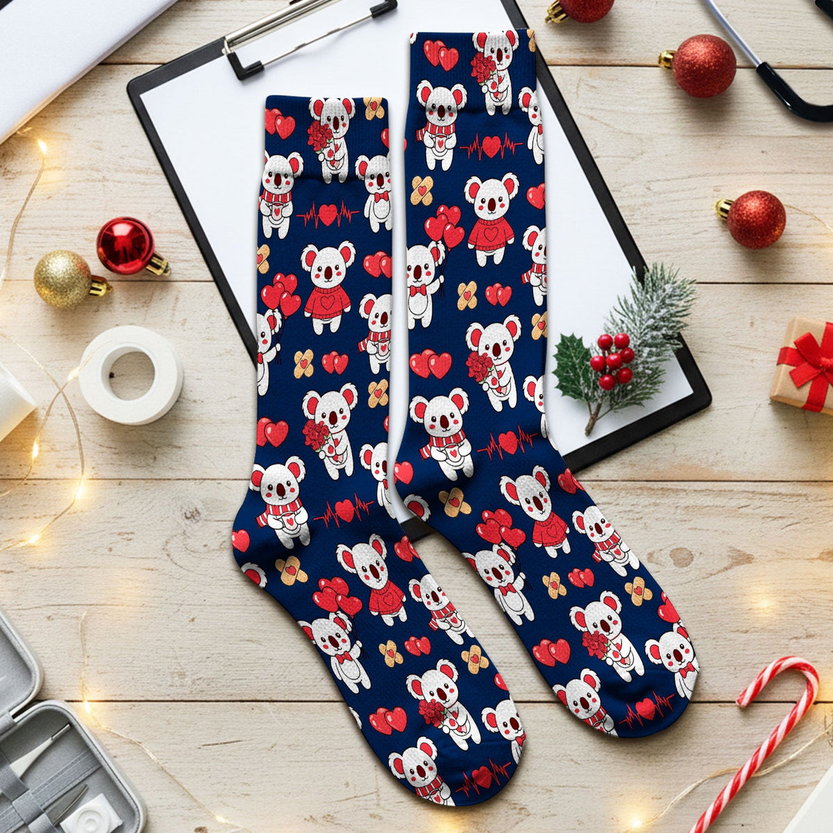 Sweet Koala Socks - Valentines Day Gift For Nurse