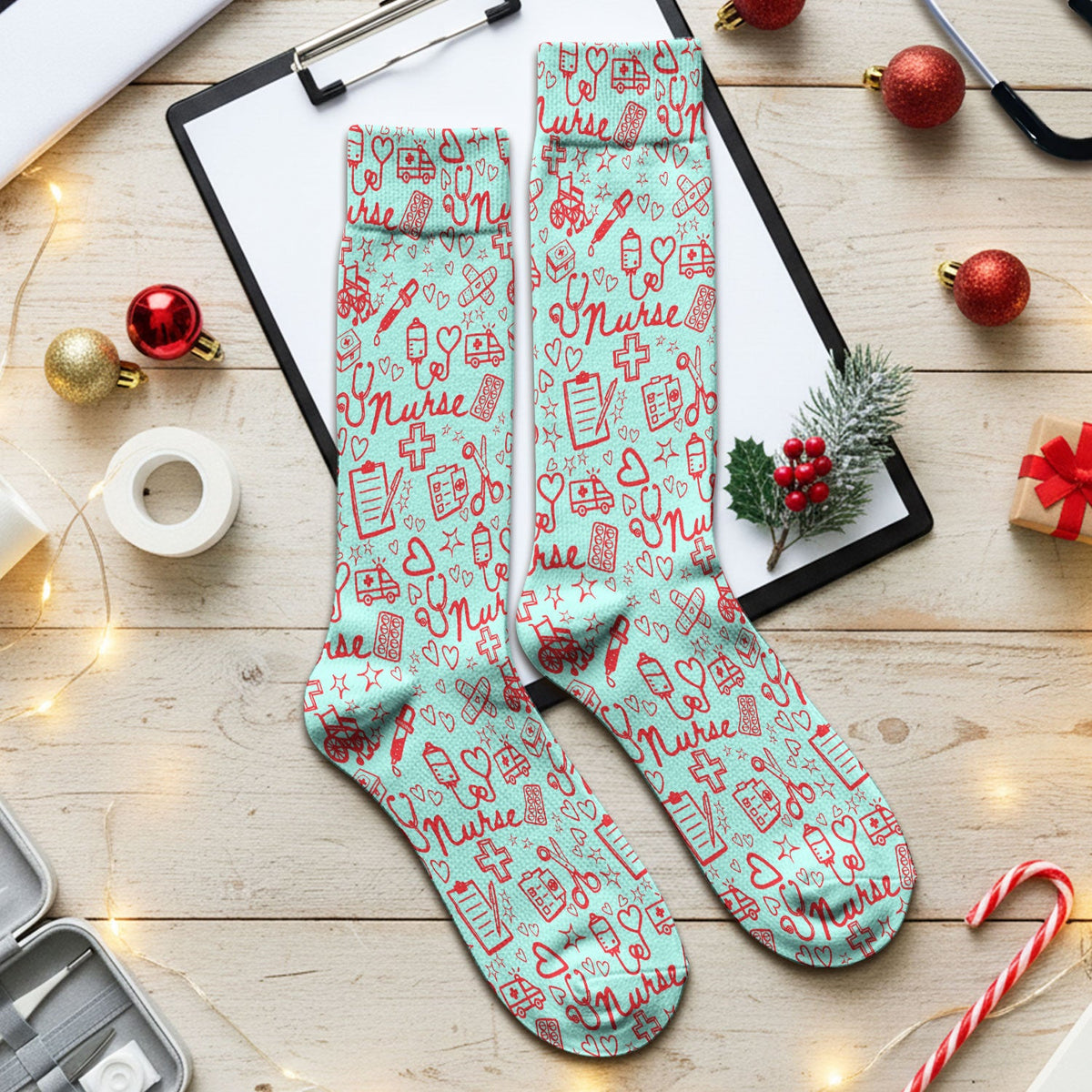 Heart Medical Nurse Socks