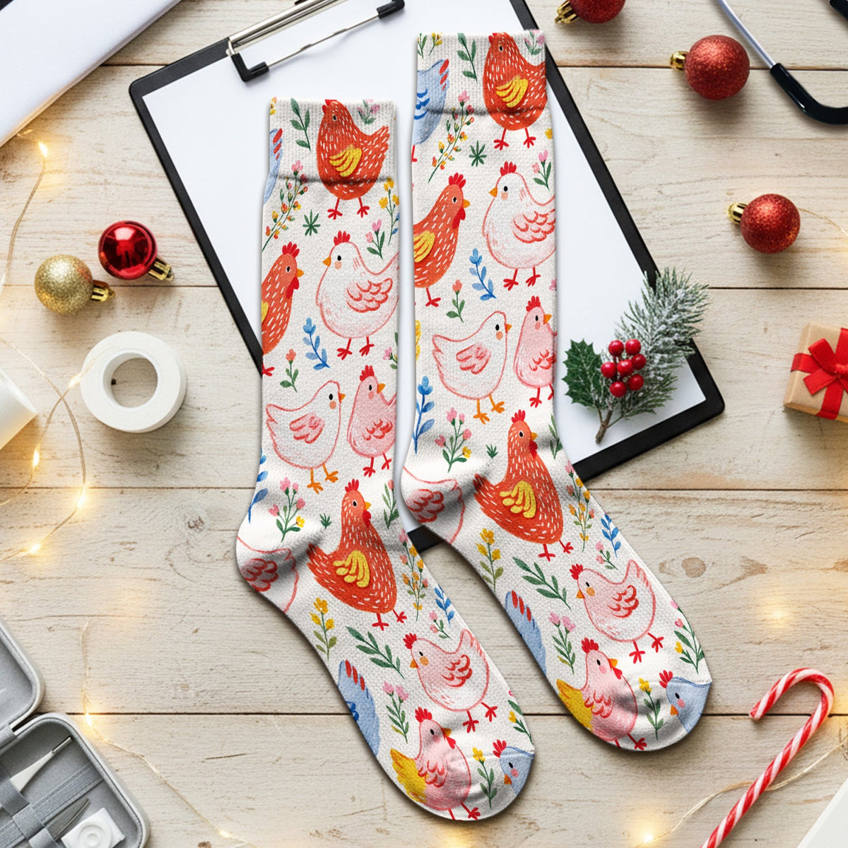 Fun Cartoon Hen Nurse Socks