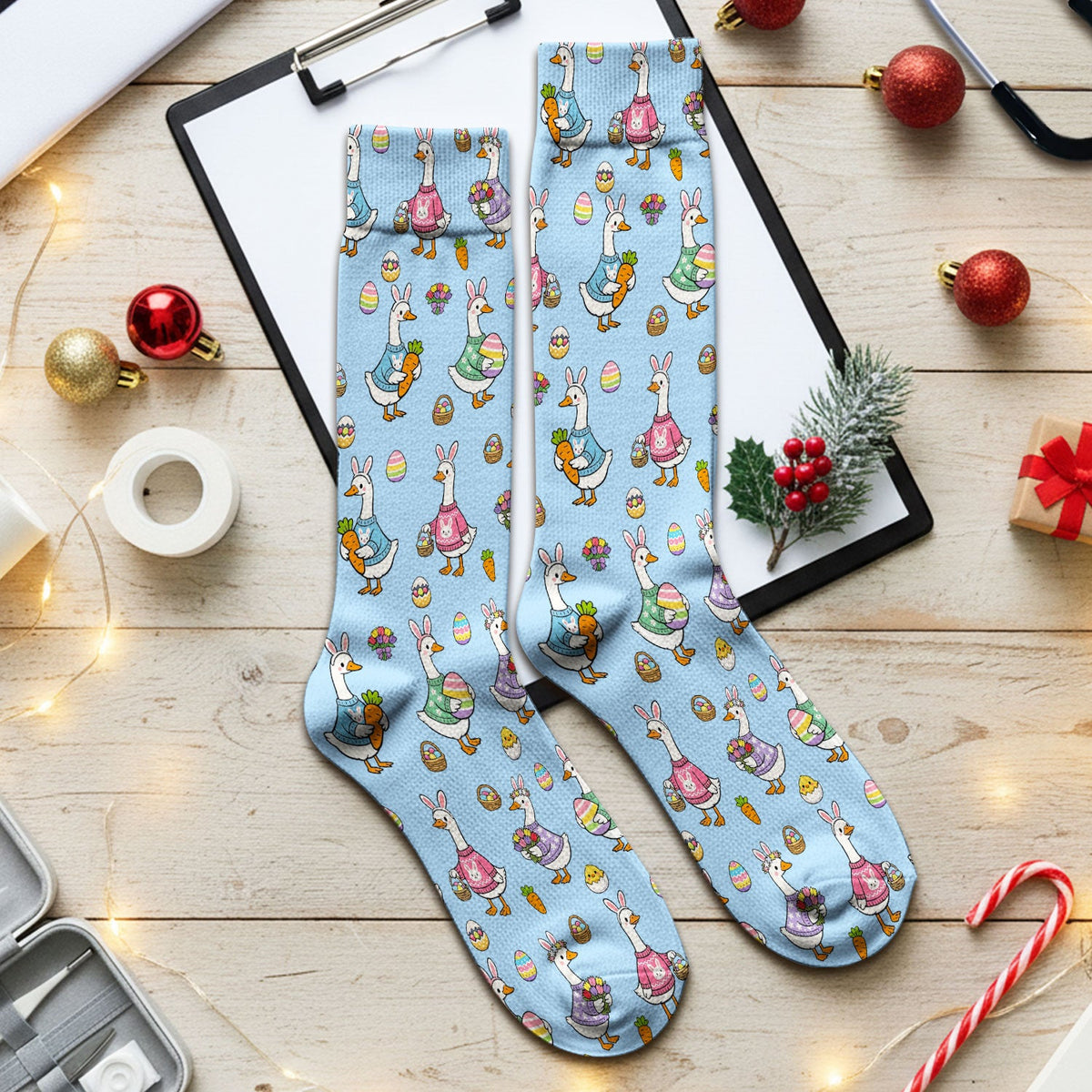Easter Goose Nurse Socks