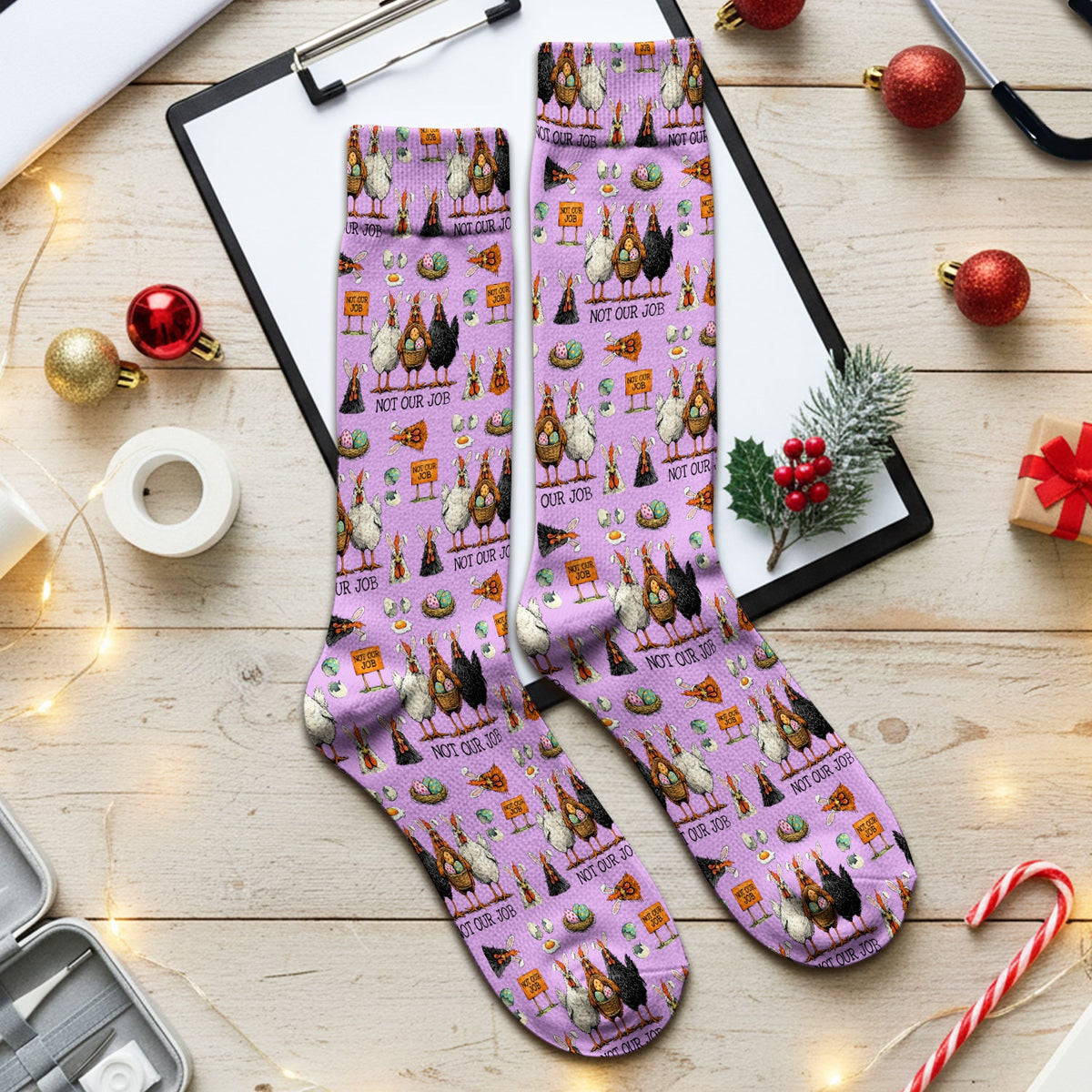 Chicken Humor Nurse Socks - Easter Gift