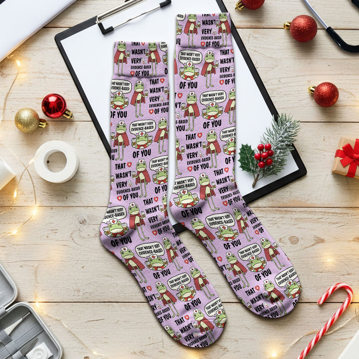 Frog Quote Nurse Socks