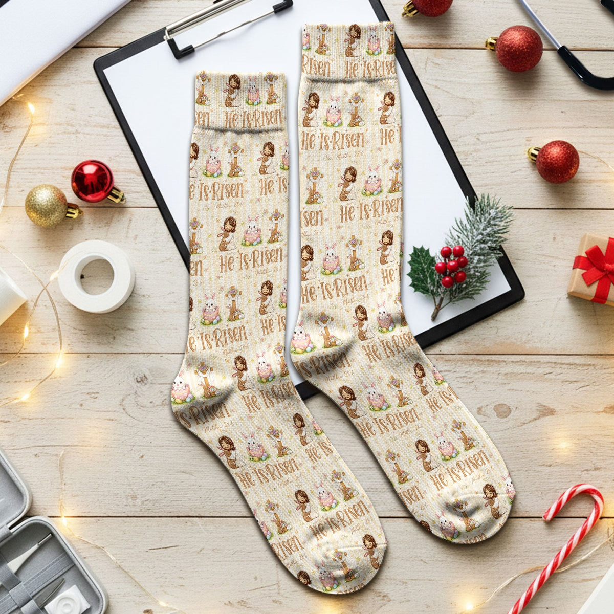 Risen Jesus Nurse Socks - Easter Gift