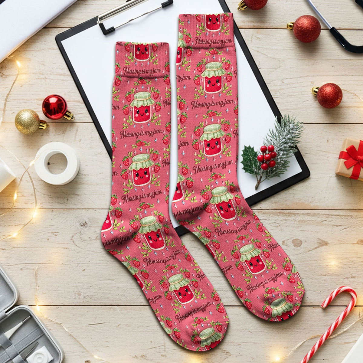 Strawberry Jam Nurse Socks