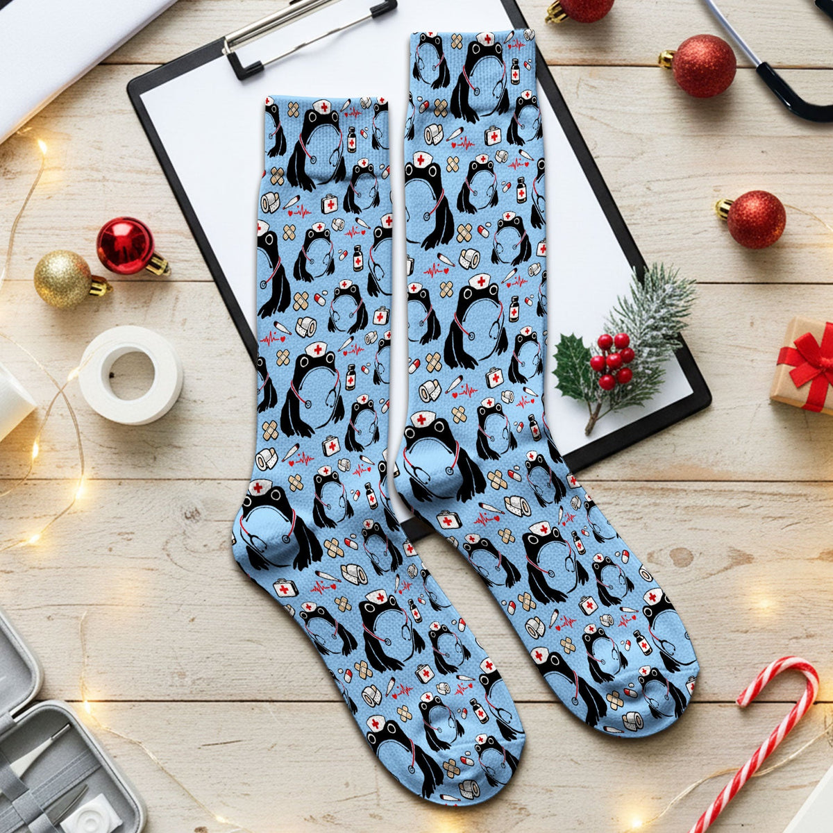 Frog Medical Nurse Socks