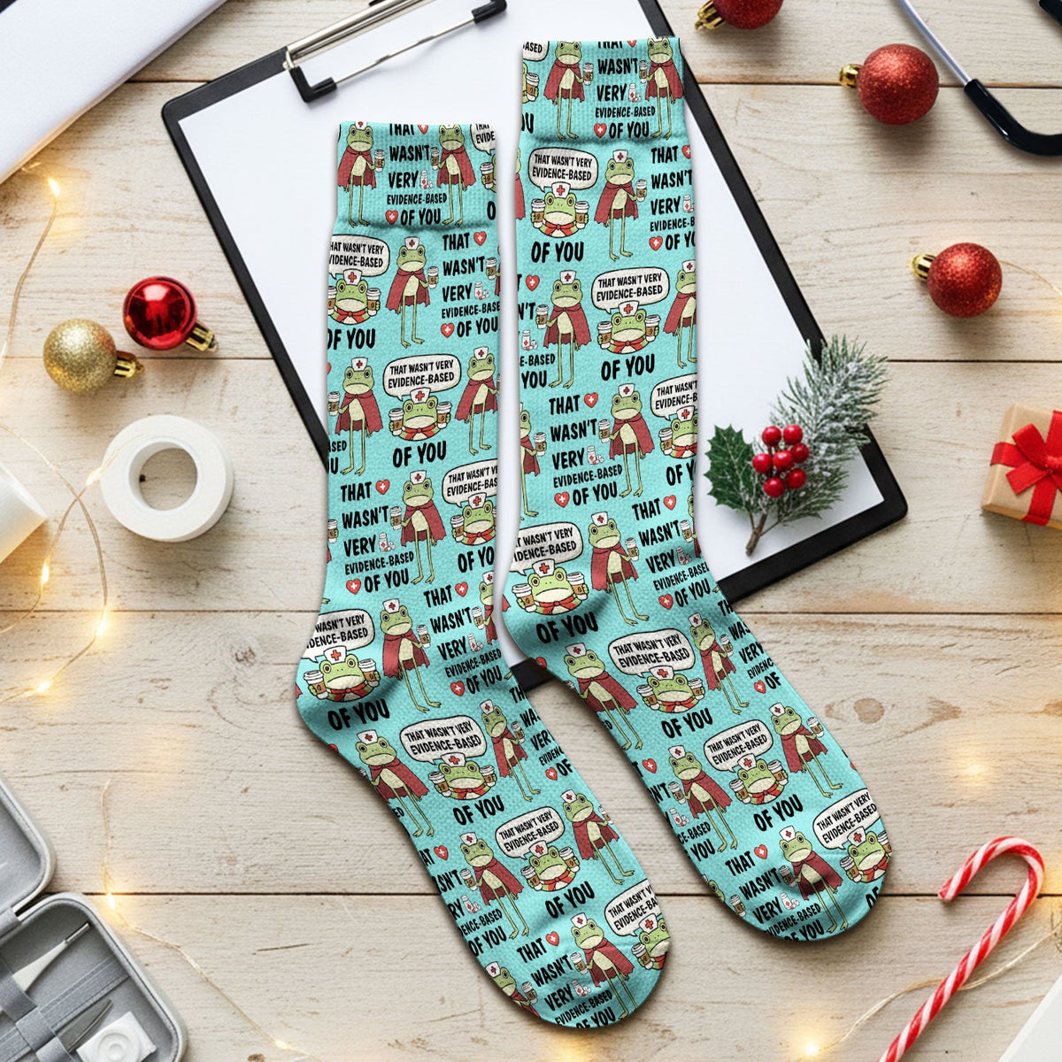 Frog Quote Nurse Socks