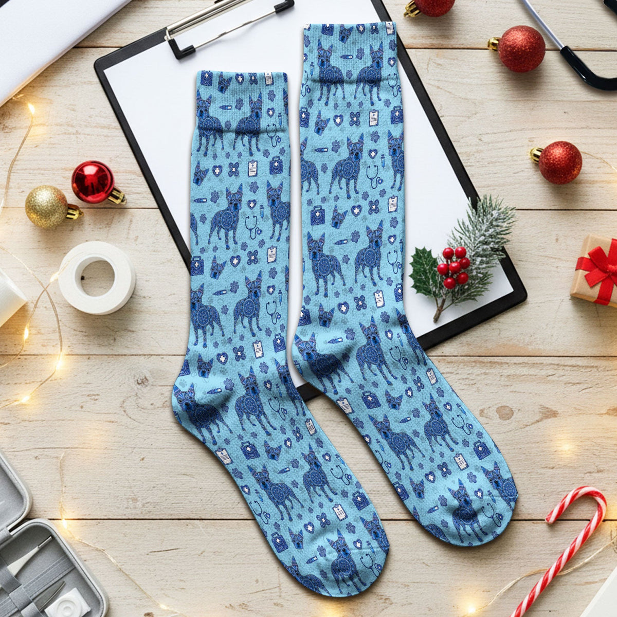 Blue Heeler Australian Cattle Dog Nurse Socks