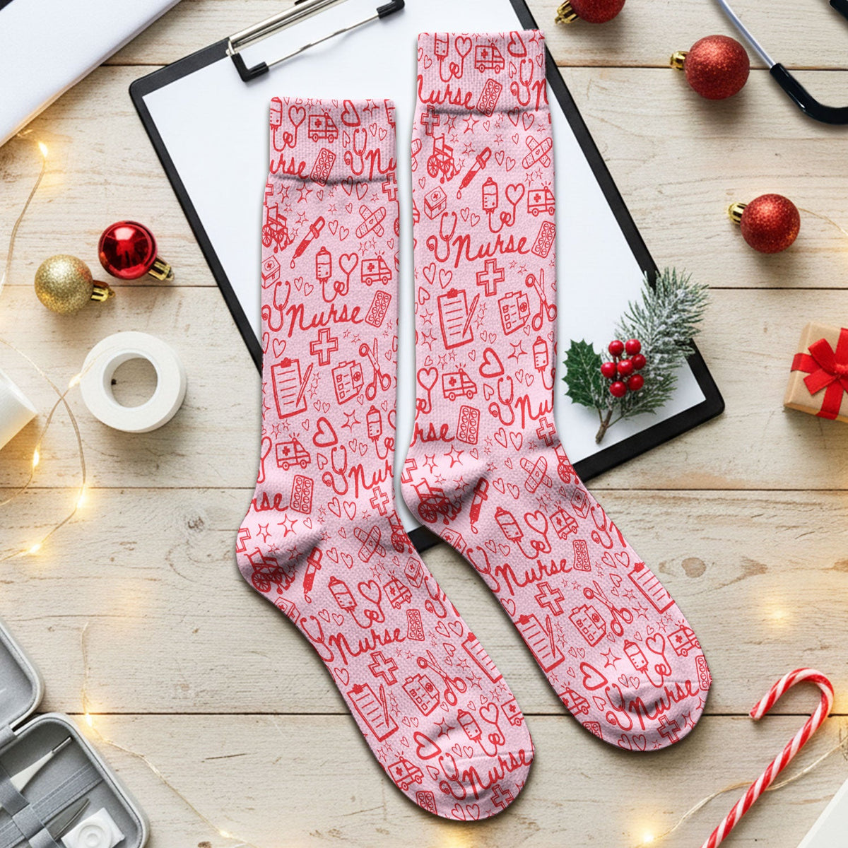 Heart Medical Nurse Socks