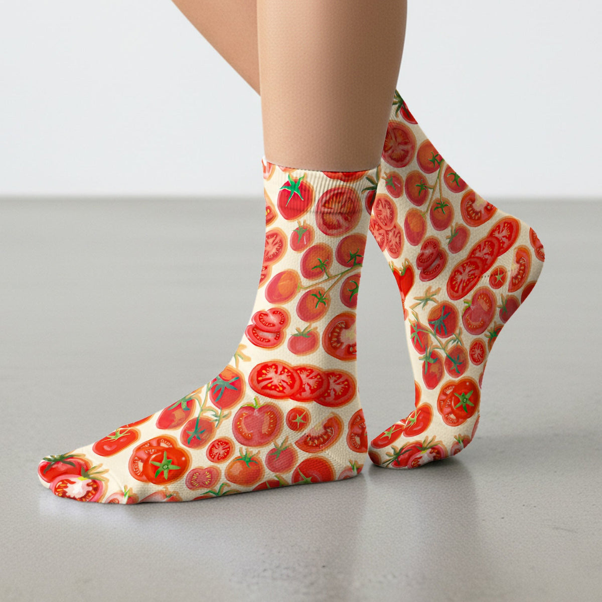 Fresh Cherry Tomato Slices Nurse Socks